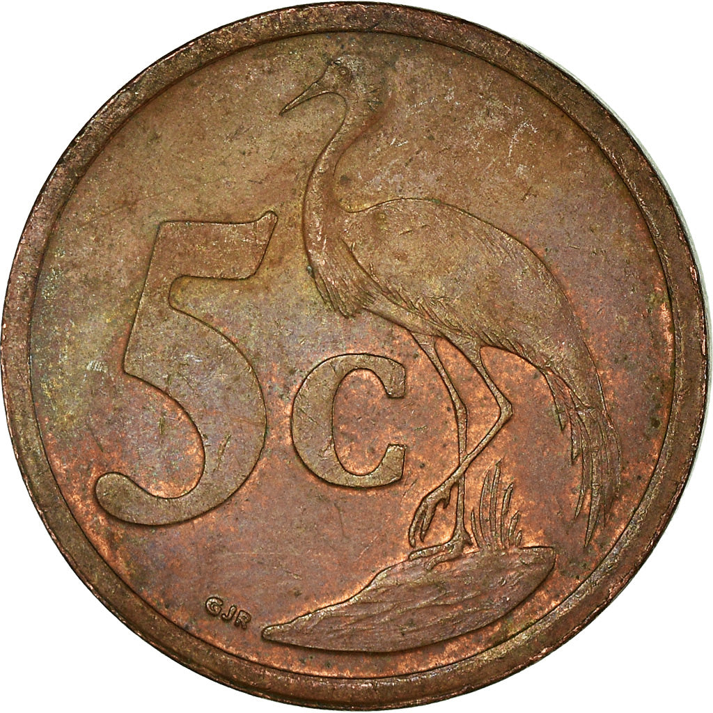 Moneda, Sudáfrica, 5 Cents, 2004, MBC, Cobre chapado en acero, KM:325