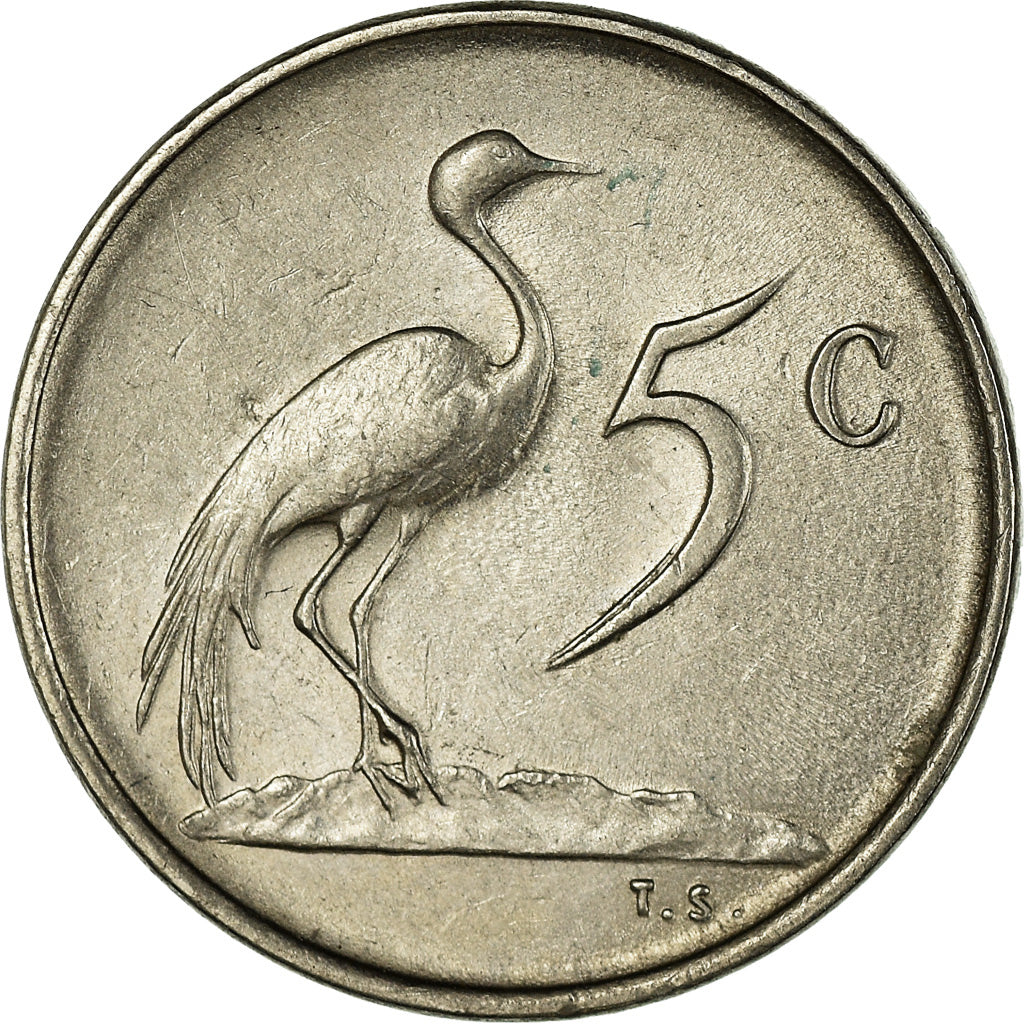 Coin, South Africa, 5 Cents, 1968, EF(40-45), Nickel, KM:76.2