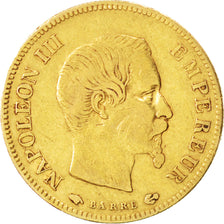 FRANCE, Napoléon III, 10 Francs, 1856, Paris, KM #784.3, VF(30-35), Gold, Gadour