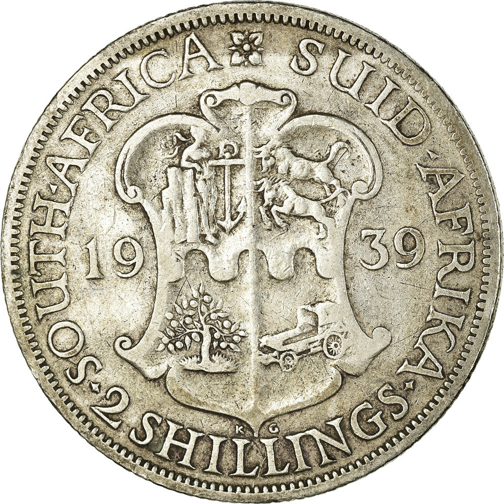 Coin, South Africa, George VI, 2 Shillings, 1939, VF(30-35), Silver, KM:29
