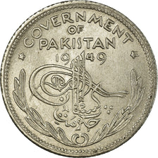 Coin, Pakistan, 1/4 Rupee, 1949, AU(55-58), Nickel, KM:5