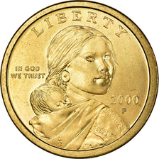 Moneta, USA, Sacagawea Dollar, Dollar, 2000, U.S. Mint, Philadelphia, EF(40-45)