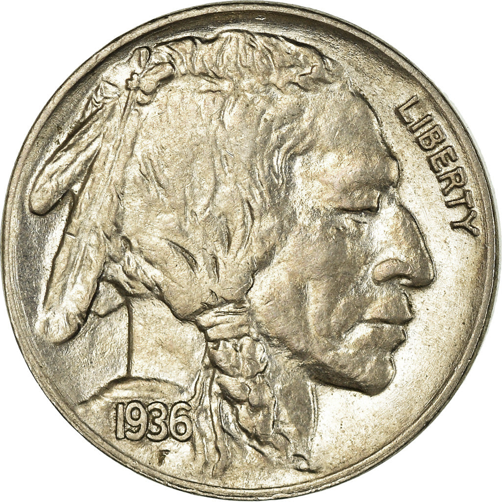 Munten, Verenigde Staten, Buffalo Nickel, 5 Cents, 1936, U.S. Mint