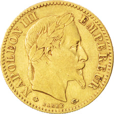 FRANCE, Napoléon III, 10 Francs, 1864, Paris, KM #800.1, VF(30-35), Gold, Gadour