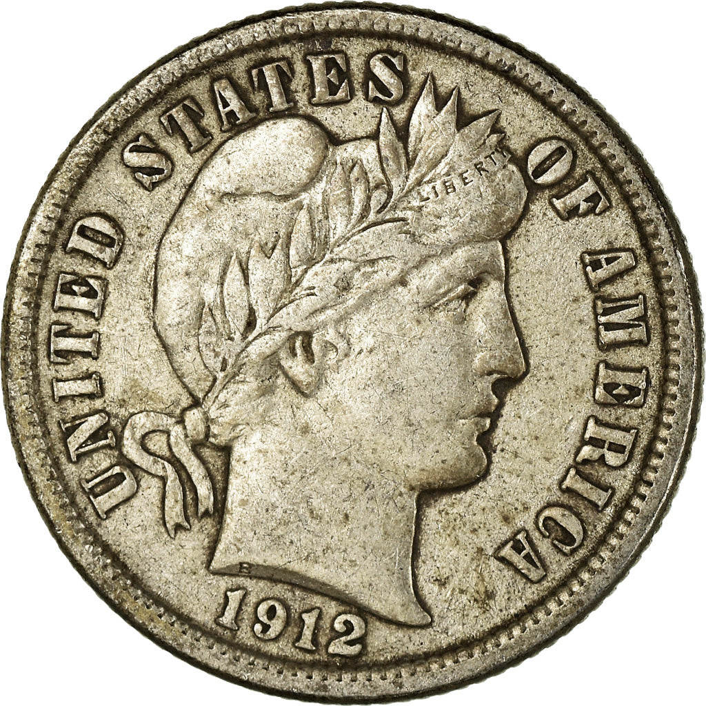 Moneta, Stati Uniti, Barber Dime, Dime, 1912, U.S. Mint, Philadelphia, BB