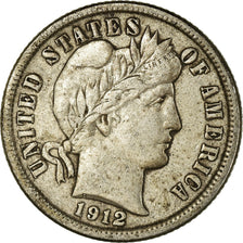 Moneta, Stati Uniti, Barber Dime, Dime, 1912, U.S. Mint, Philadelphia, BB