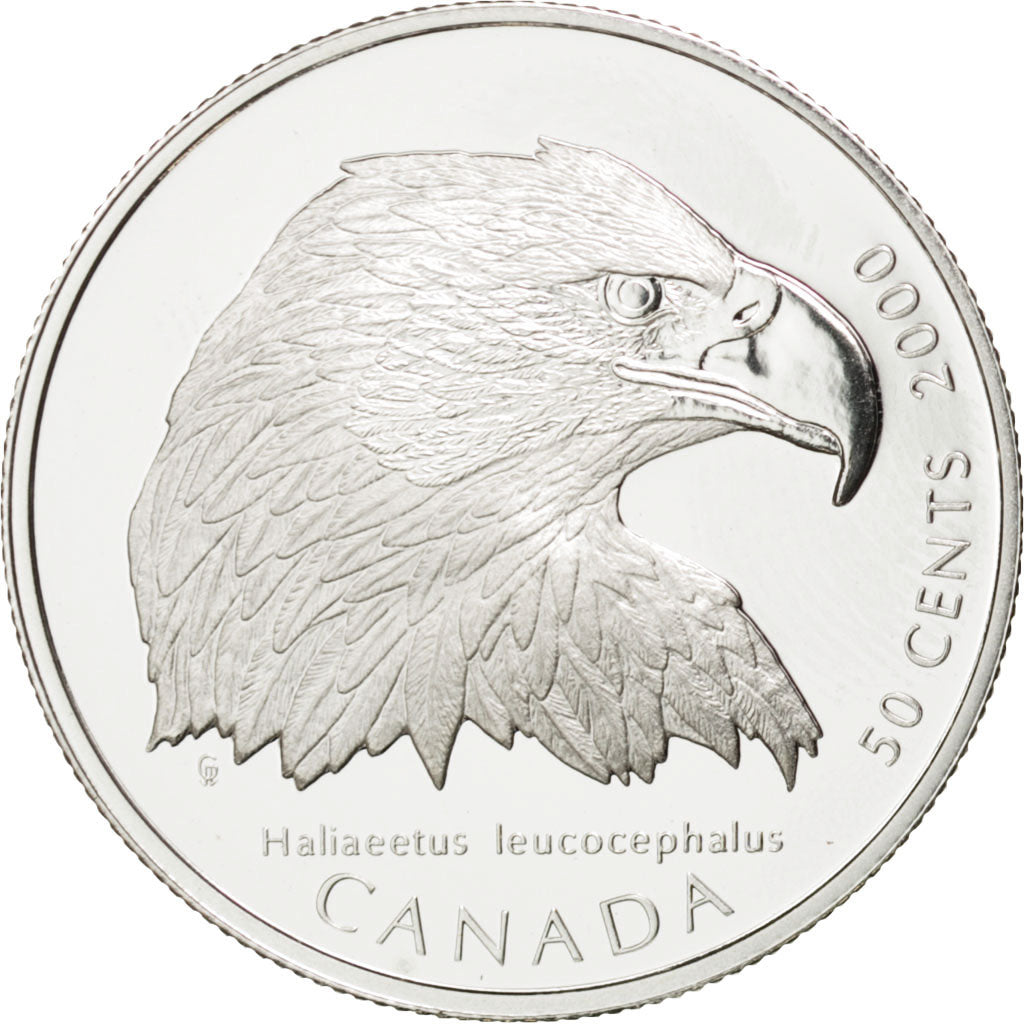 CANADA, 50 Cents, 2000, Royal Canadian Mint, KM #392, MS(65-70), Silver, 9.50