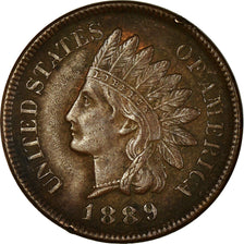 Coin, United States, Indian Head Cent, Cent, 1889, U.S. Mint, Philadelphia