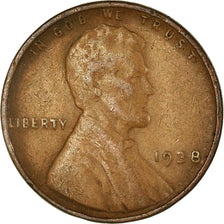 Coin, United States, Lincoln Cent, Cent, 1938, U.S. Mint, Philadelphia