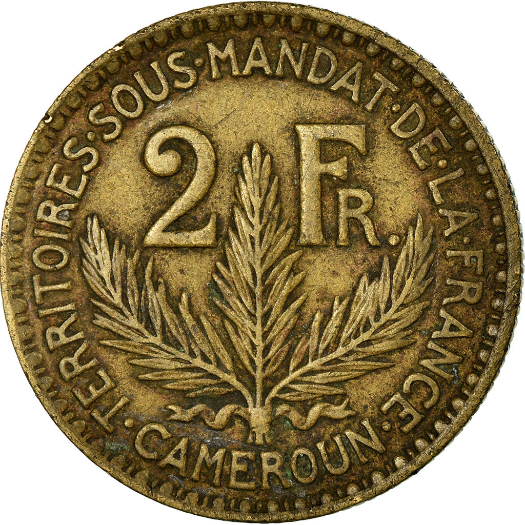Coin, Cameroon, 2 Francs, 1924, Paris, EF(40-45), Aluminum-Bronze, KM:3