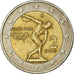 Grécia, 2 Euro, 2004 Olympics, 2004, EF(40-45), Bimetálico, KM:209