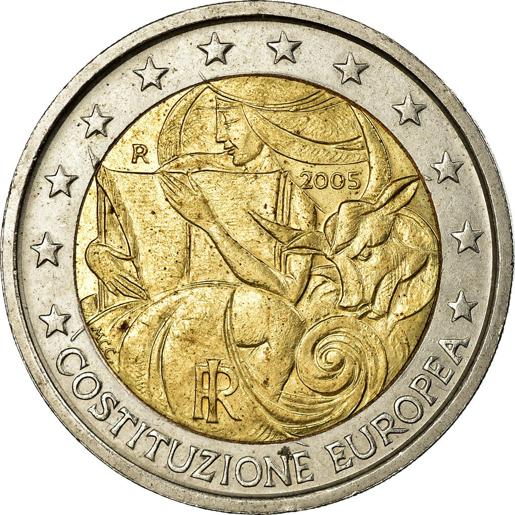 Itália, 2 Euro, 2005, EF(40-45), Bimetálico, KM:217