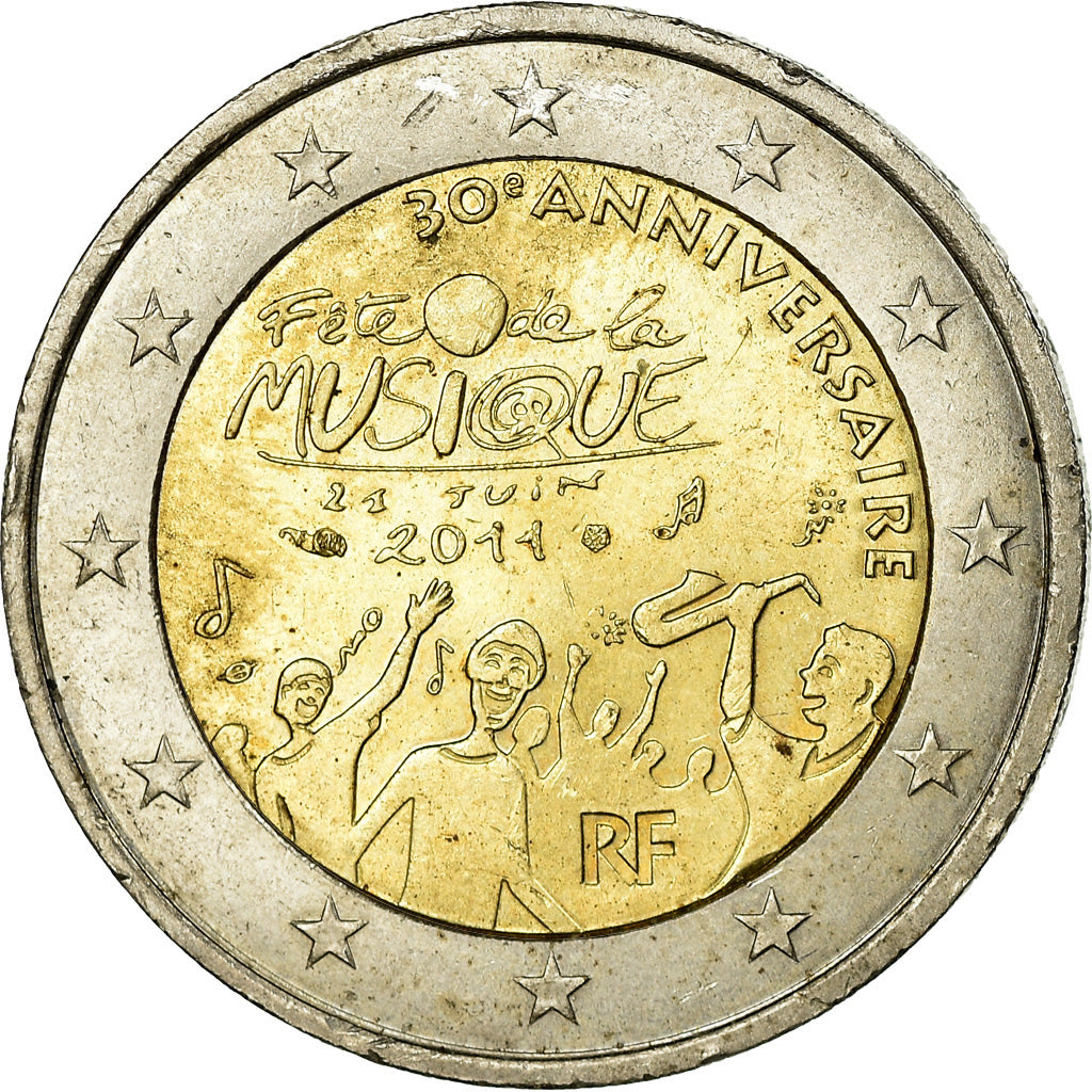 Francia, 2 Euro, Fête Musique, 2011, BB, Bi-metallico, KM:1789
