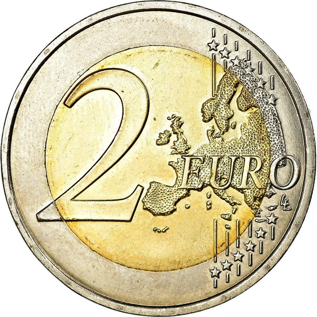 France, 2 Euro, UEFA Euro, 2016, AU(55-58), Bi-Metallic