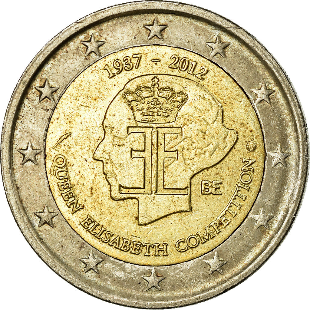 België, 2 Euro, Queen Elisabeth, 2012, ZF, Bi-Metallic, KM:317