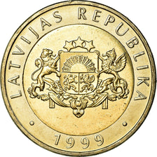 Coin, Latvia, 2 Lati, 1999, MS(63), Bi-Metallic, KM:38