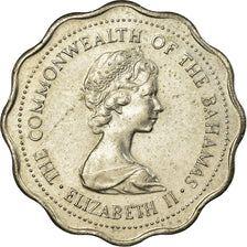 Moeda, Baamas, Elizabeth II, 10 Cents, 1973, Franklin Mint, U.S.A., AU(55-58)
