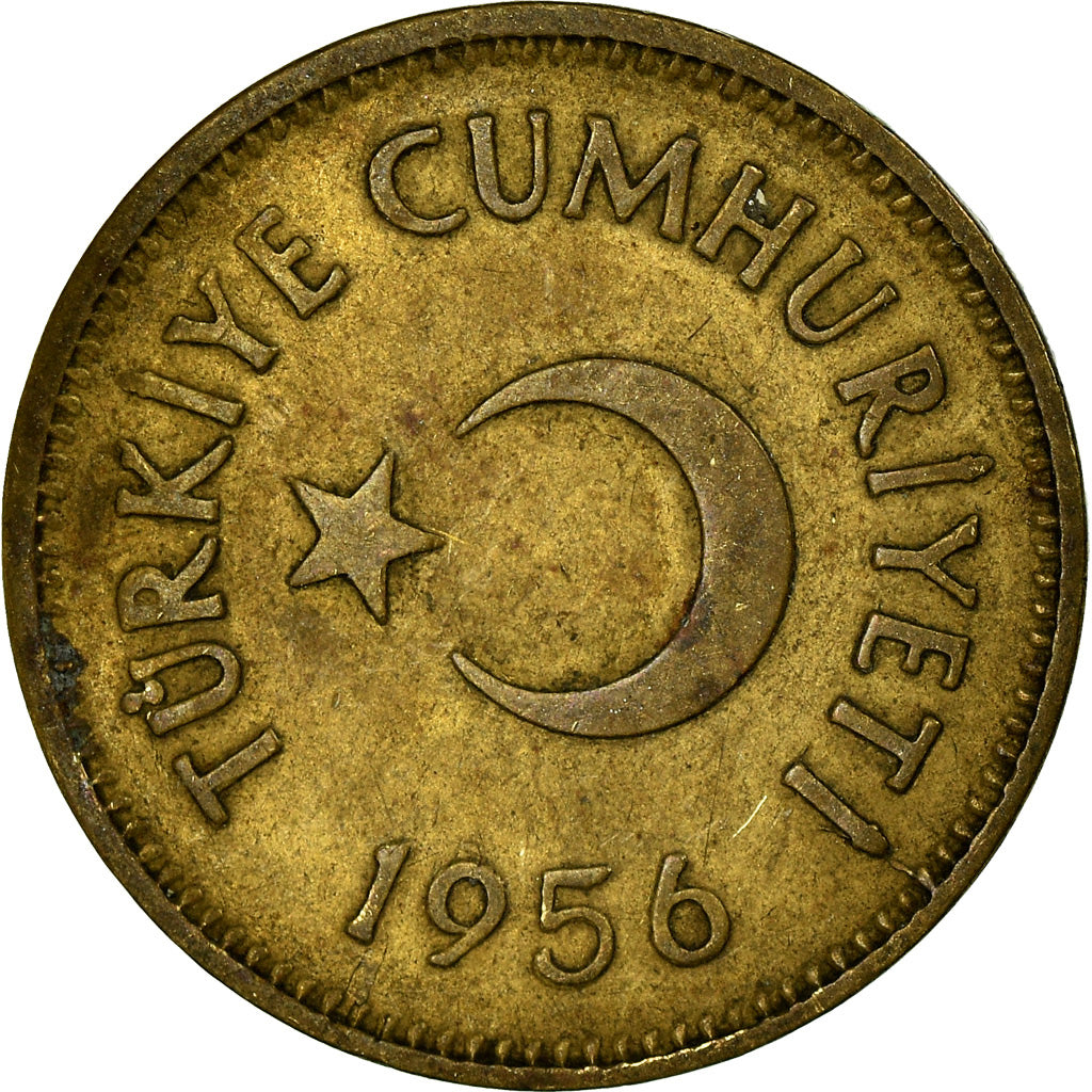 Monnaie, Turquie, 25 Kurus, 1956, TB+, Laiton, KM:886