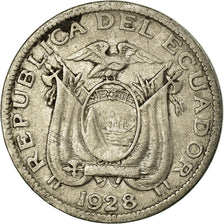 Coin, Ecuador, 5 Centavos, Cinco, 1928, Heaton, EF(40-45), Nickel, KM:69