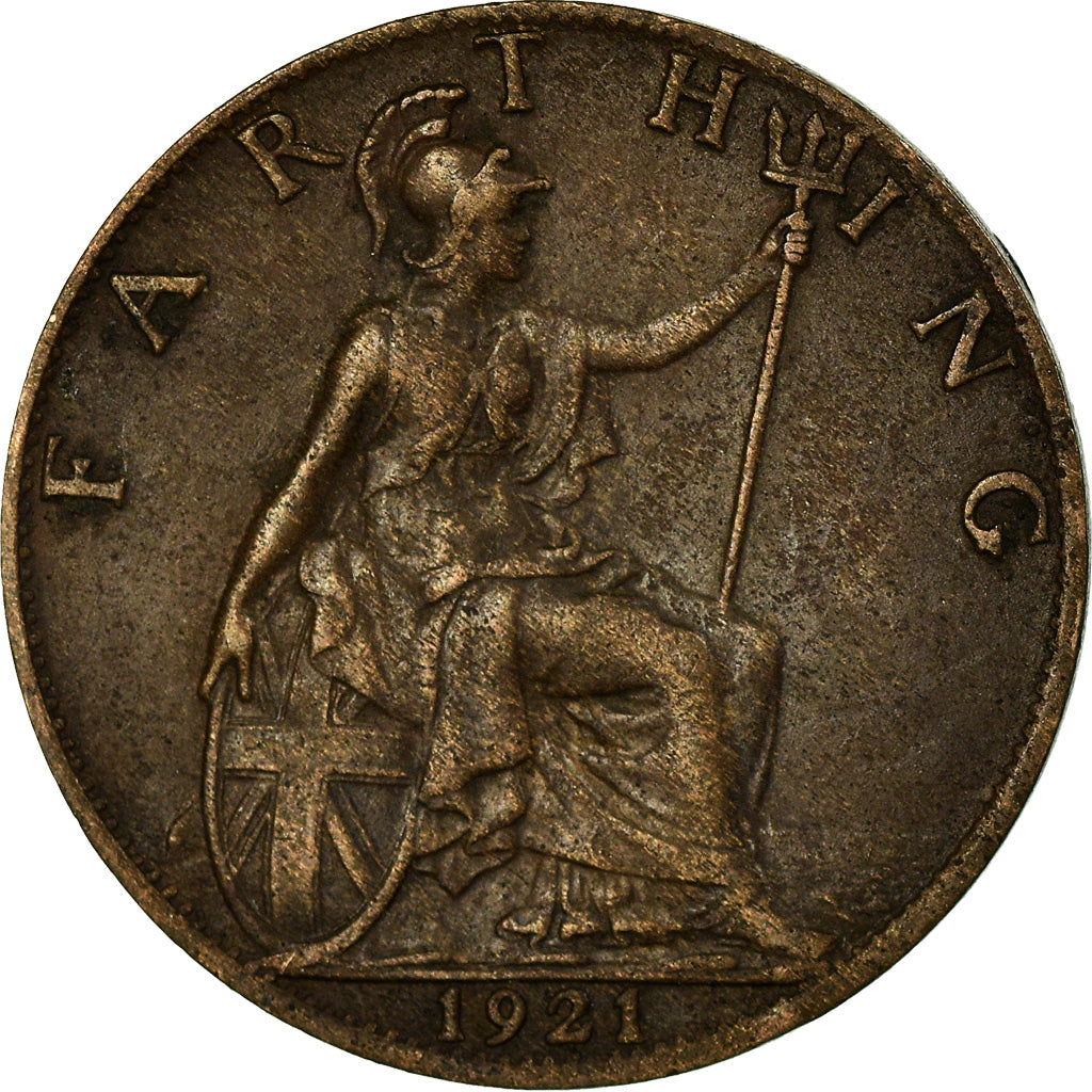 Monnaie, Grande-Bretagne, George V, Farthing, 1921, TB, Bronze, KM:808.2