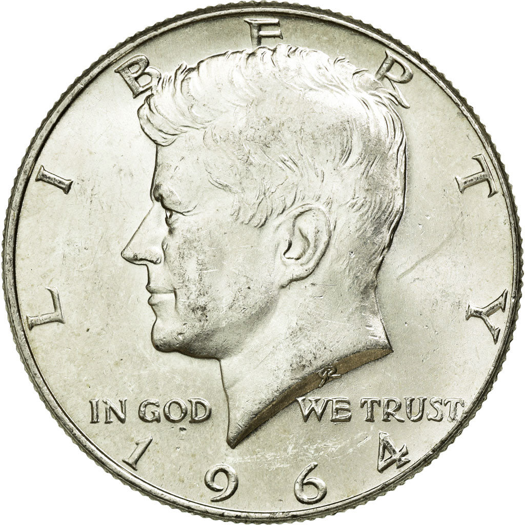 Coin, United States, Kennedy Half Dollar, Half Dollar, 1964, U.S. Mint