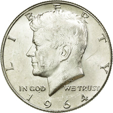 Coin, United States, Kennedy Half Dollar, Half Dollar, 1964, U.S. Mint