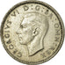 Moeda, Grã-Bretanha, George VI, 6 Pence, 1946, EF(40-45), Prata, KM:852