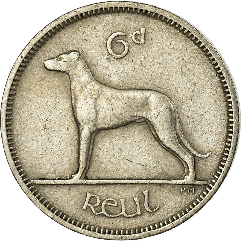 Moneta, REPUBBLICA D’IRLANDA, 6 Pence, 1960, BB, Rame-nichel, KM:13a