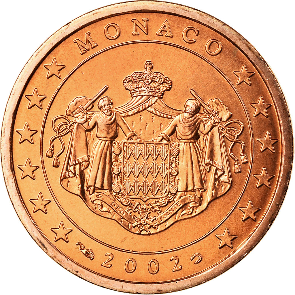 Monaco, 5 Euro Cent, 2002, MS(65-70), Copper Plated Steel, KM:169
