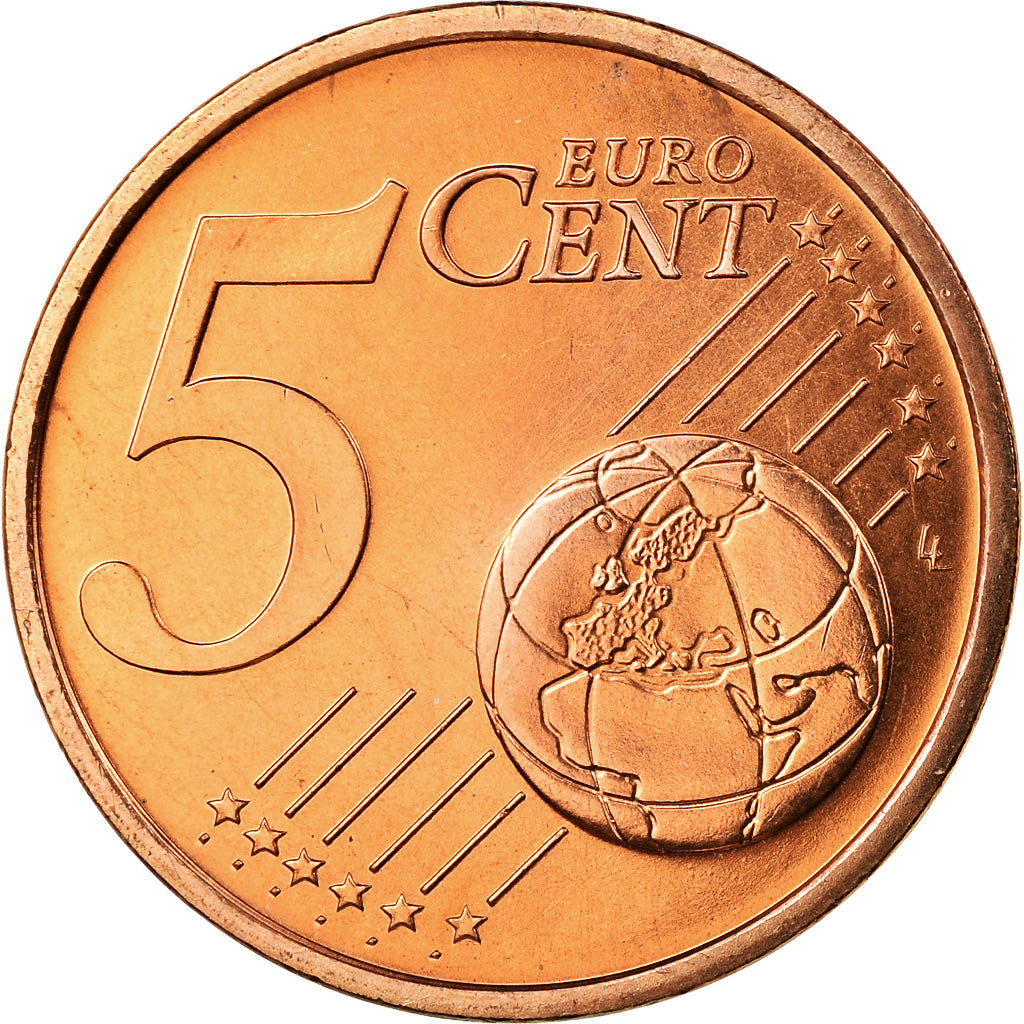 Monaco, 5 Euro Cent, 2002, MS(65-70), Copper Plated Steel, KM:169