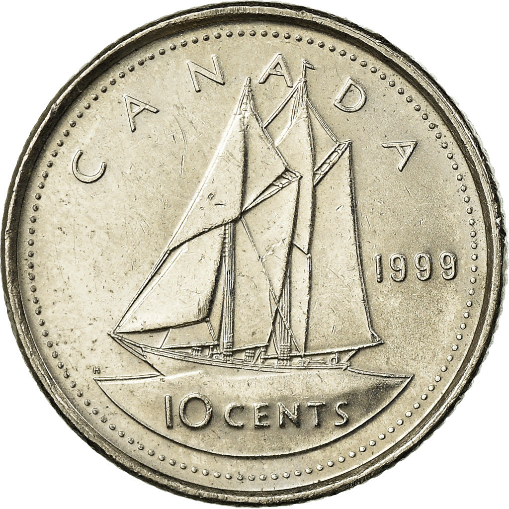 Coin, Canada, Elizabeth II, 10 Cents, 1999, Royal Canadian Mint, Ottawa
