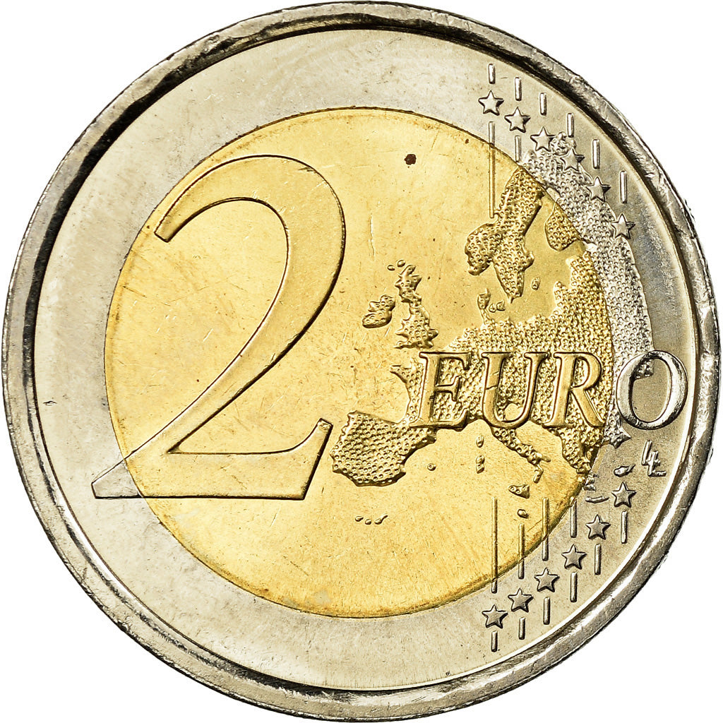 Espanha, 2 Euro, Sagrada Familia, 2010, Colorised, AU(55-58), Bimetálico