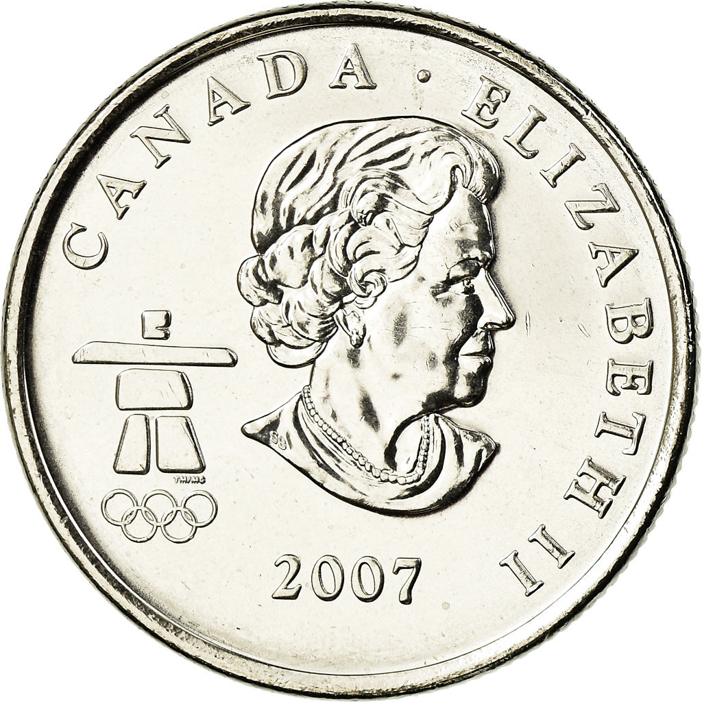 Coin, Canada, Elizabeth II, Curling, 25 Cents, 2007, Royal Canadian Mint