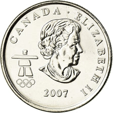 Coin, Canada, Elizabeth II, Curling, 25 Cents, 2007, Royal Canadian Mint