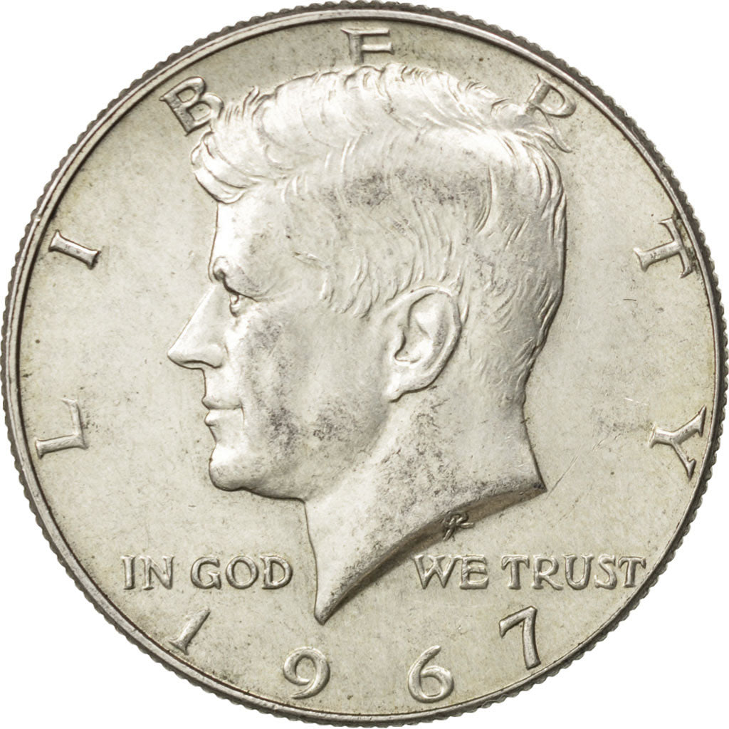 Coin, United States, Kennedy Half Dollar, Half Dollar, 1967, U.S. Mint