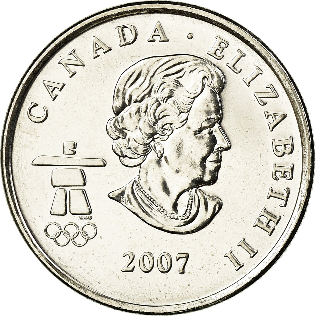 Moneta, Canada, Elizabeth II, Ice Hockey, 25 Cents, 2007, Royal Canadian Mint