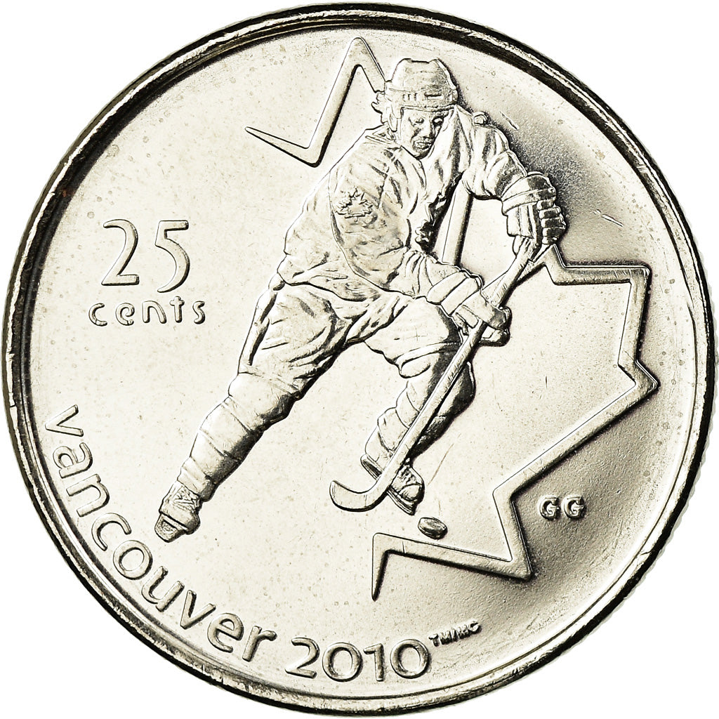 Moneta, Canada, Elizabeth II, Ice Hockey, 25 Cents, 2007, Royal Canadian Mint