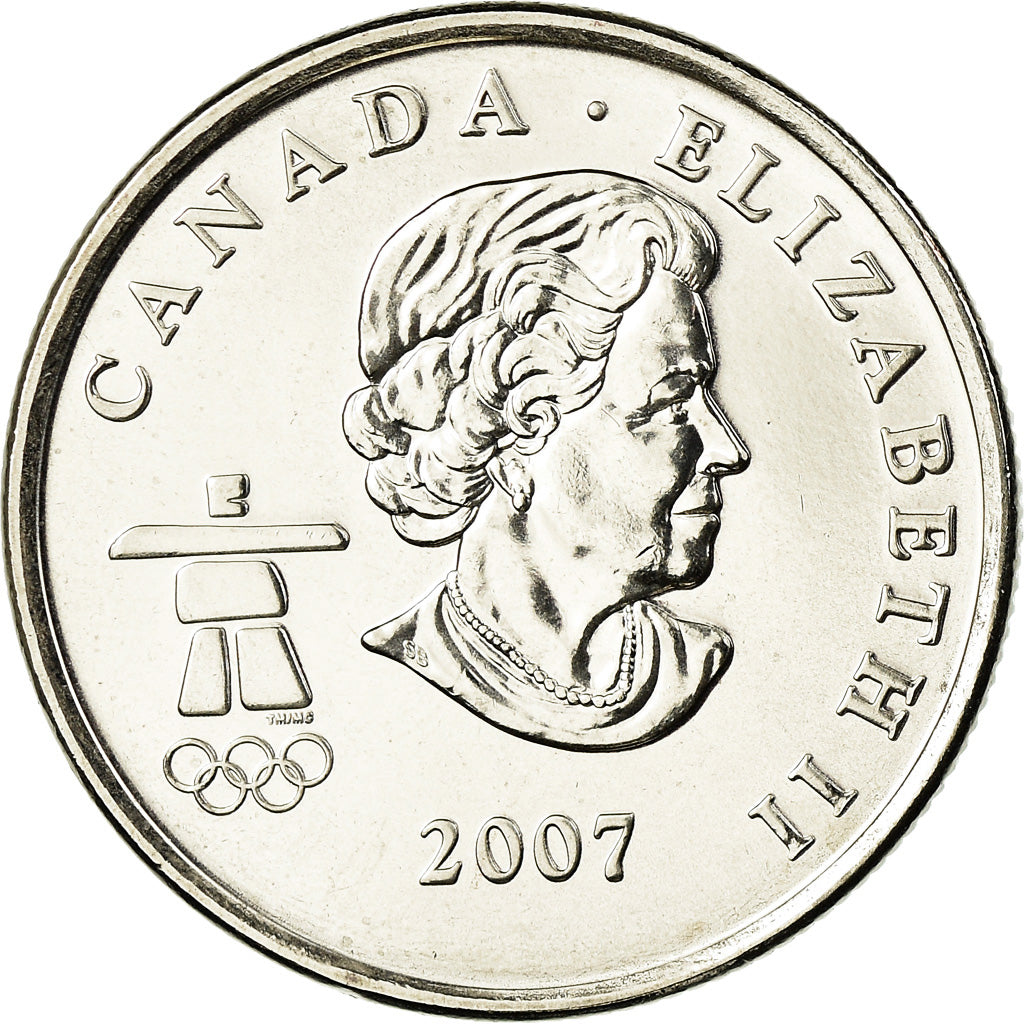 Moneta, Canada, Elizabeth II, Ice Hockey, 25 Cents, 2007, Royal Canadian Mint