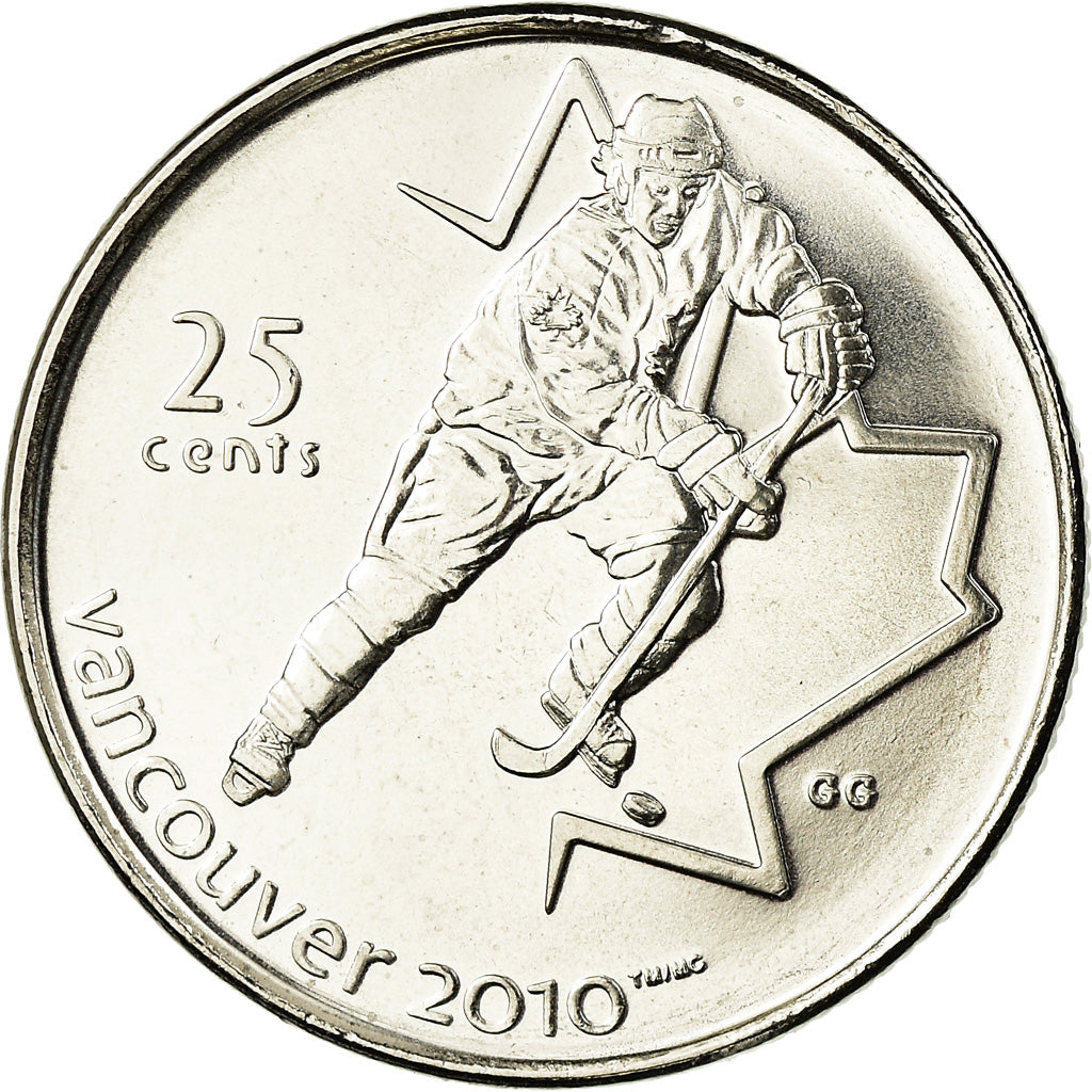 Moneta, Canada, Elizabeth II, Ice Hockey, 25 Cents, 2007, Royal Canadian Mint