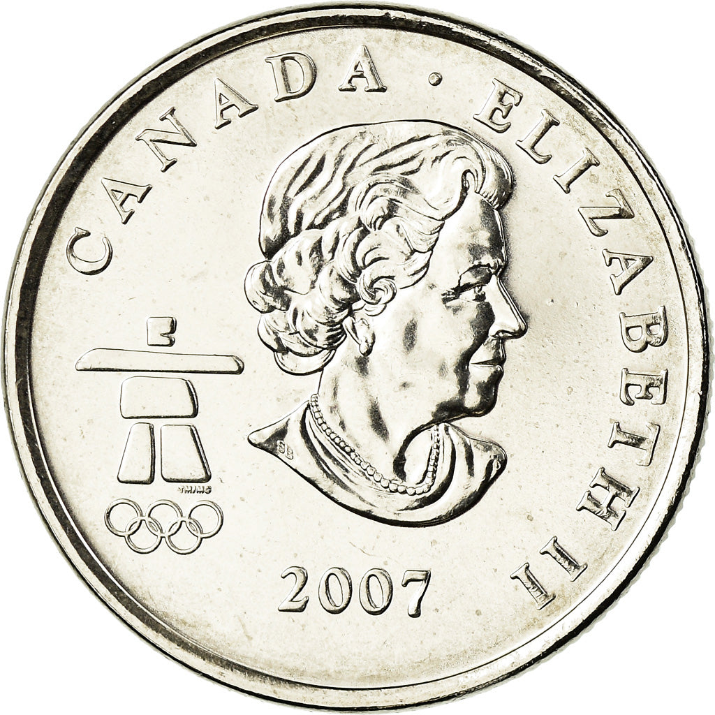 Münze, Kanada, Elizabeth II, Biathlon, 25 Cents, 2007, Royal Canadian Mint