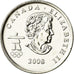 Moneta, Canada, Elizabeth II, Freestyle skiing, 25 Cents, 2008, SPL, Acciaio