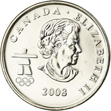 Coin, Canada, Elizabeth II, Snowboard, 25 Cents, 2008, MS(63), Nickel plated