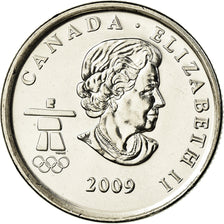 Coin, Canada, Elizabeth II, Speed skating, 25 Cents, 2009, MS(63), Nickel plated