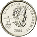 Coin, Canada, Elizabeth II, Speed skating, 25 Cents, 2009, MS(63), Nickel plated
