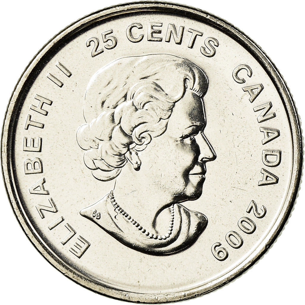 Munten, Canada, Elizabeth II, Men's Hockey, 25 Cents, 2009, Royal Canadian Mint