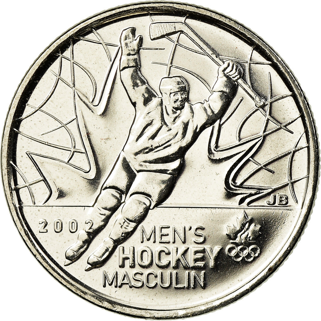 Munten, Canada, Elizabeth II, Men's Hockey, 25 Cents, 2009, Royal Canadian Mint