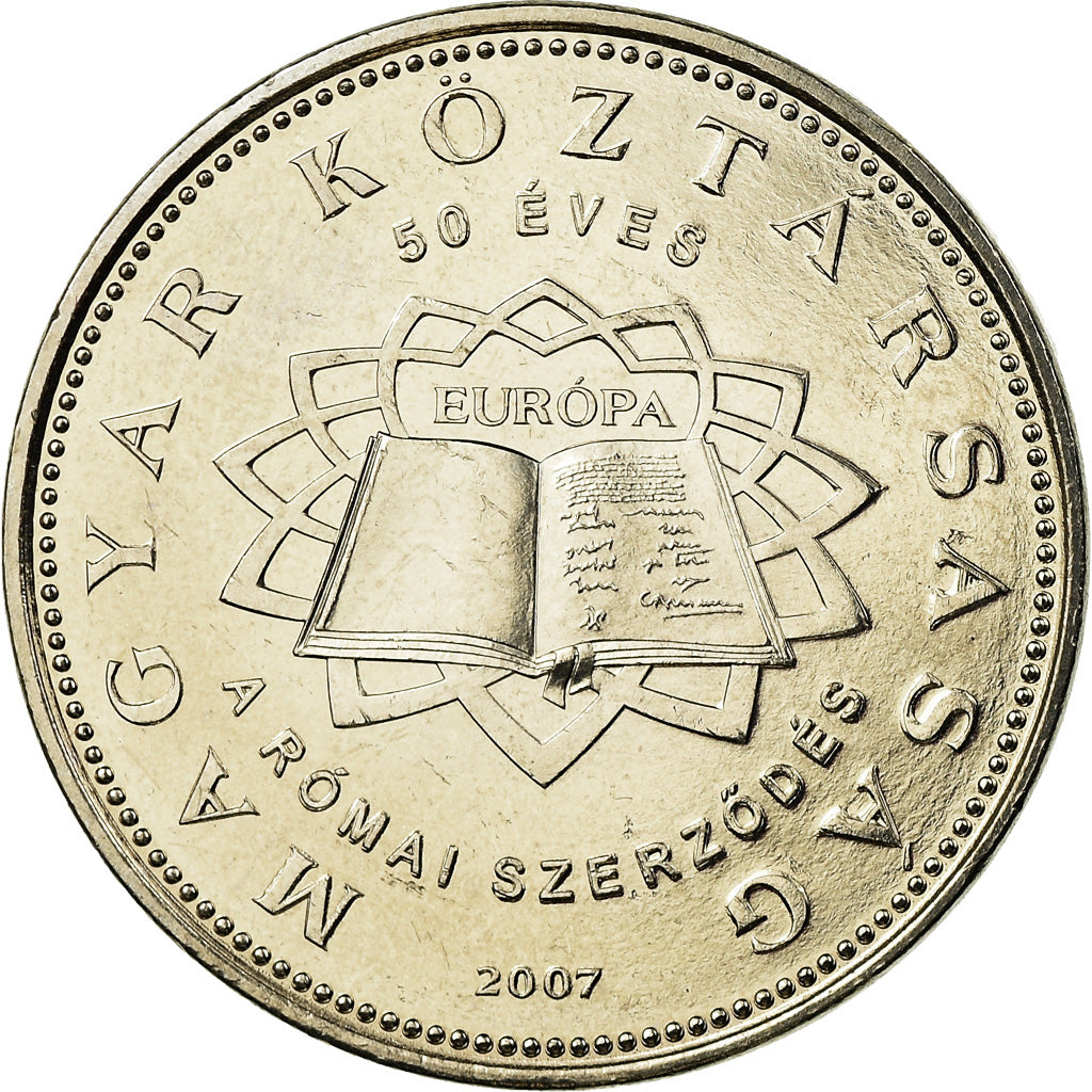 Coin, Hungary, 50 Forint, 2007, AU(55-58), Copper-nickel, KM:805