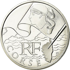 Francja, 10 Euro, Corse, 2010, Paris, MS(63), Srebro, Gadoury:EU399, KM:1658
