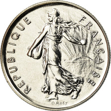 Moeda, França, Semeuse, 5 Francs, 1982, Paris, MS(65-70), Cobre-Níquel