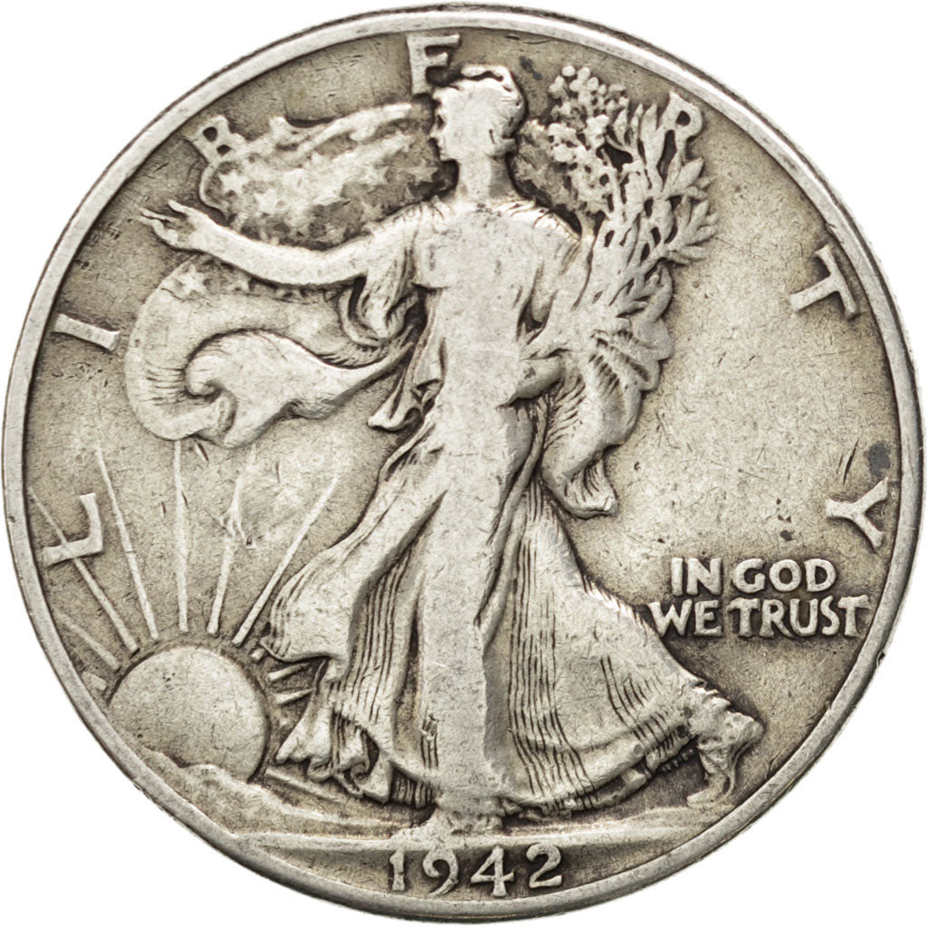 UNITED STATES, Walking Liberty Half Dollar, Half Dollar, 1942, U.S. Mint, KM...